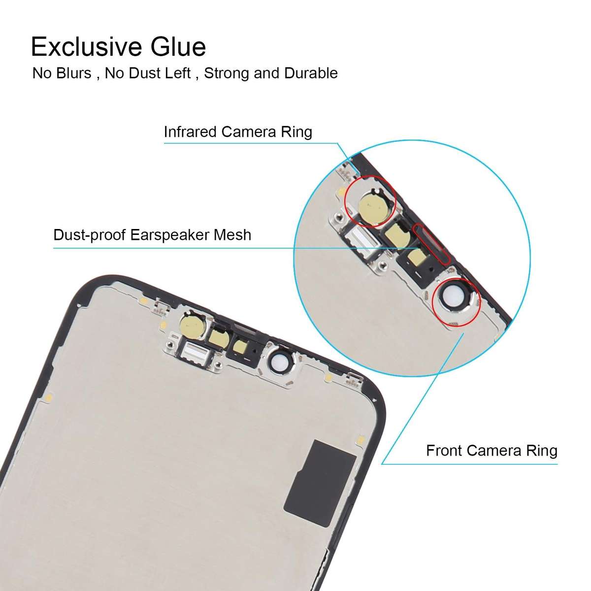 RJ inell LCD Screen For iPhone 14 with Digitizer Full Assembly