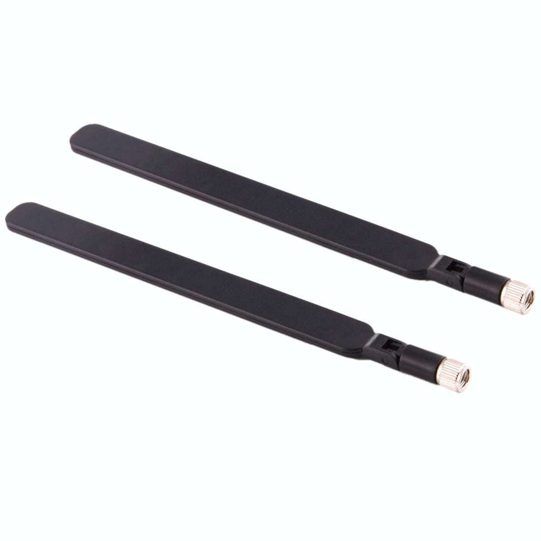 2 PCS B593 5dBi SMA Male 4G LTE Router Antenna(Black)