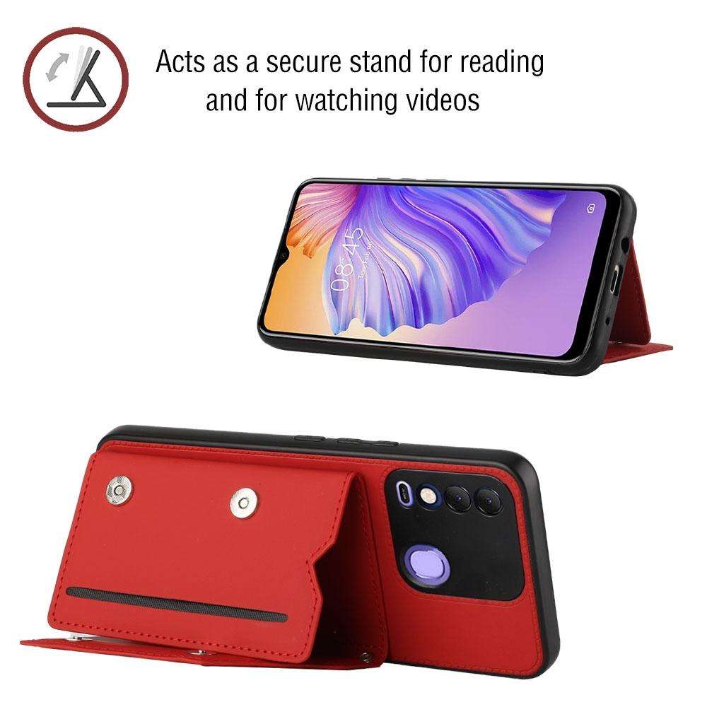 For Tecno Spark 8 Skin Feel PU + TPU + PC Phone Case(Red)