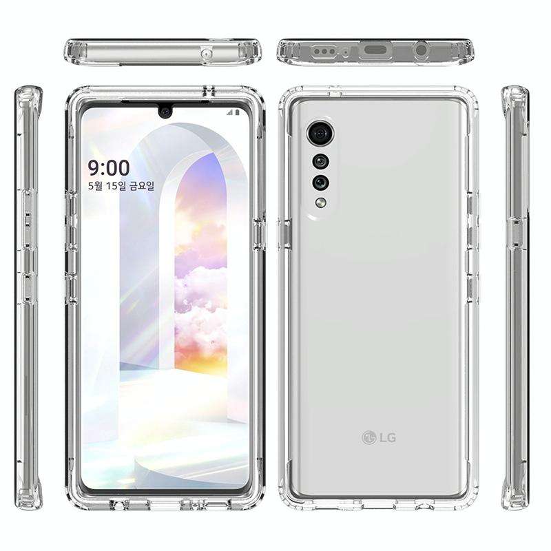 For LG Velvet Shockproof High Transparency Two-color Gradual Change PC+TPU Candy Colors Phone Pro...
