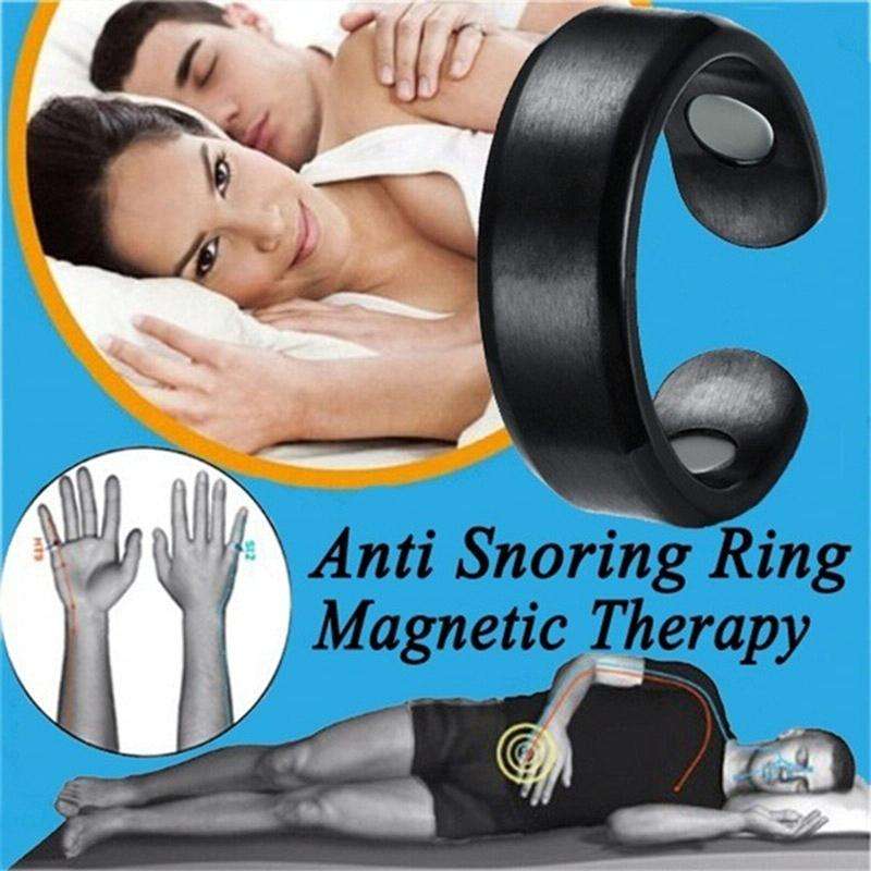 Acupressure Anti Snore Ring Treatment Reflexology Anti Snoring Apnea Sleeping Device(Gold)