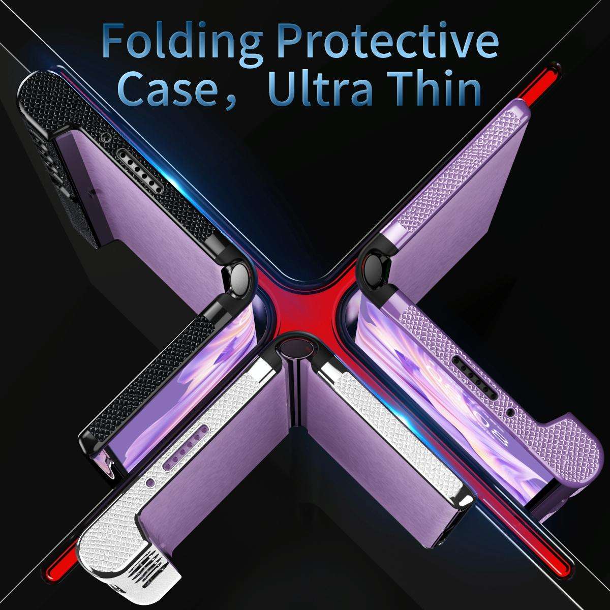 For Huawei Mate Xs 2 Ultra-thin Frame Paste Leather Shockproof Phone Case(Black)