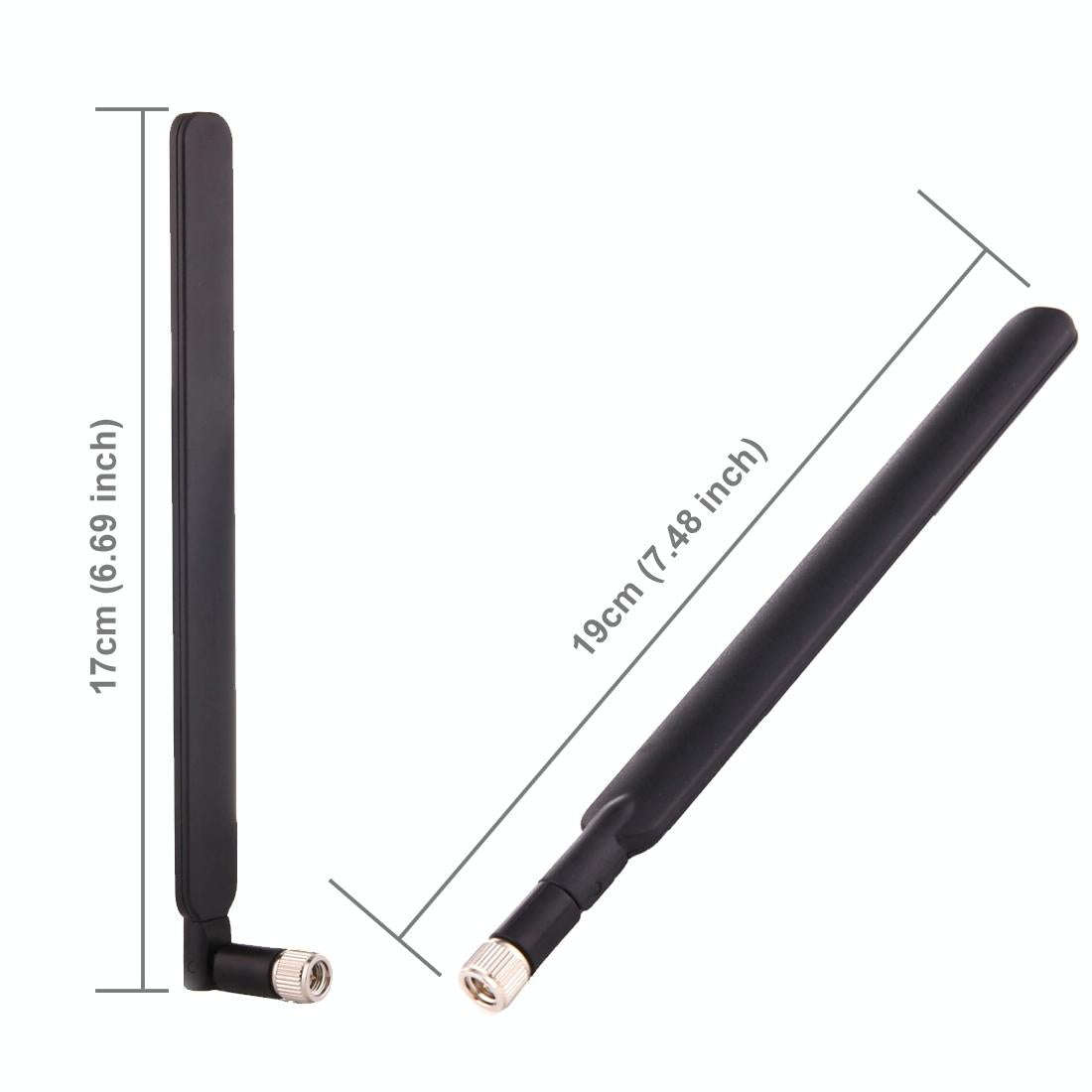 2 PCS B593 5dBi SMA Male 4G LTE Router Antenna(Black)