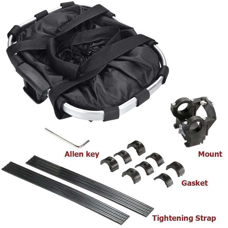 Outdoor Bicycle Front Bag Pet Basket Simple Assembly Foldable Riding Bag(Black)