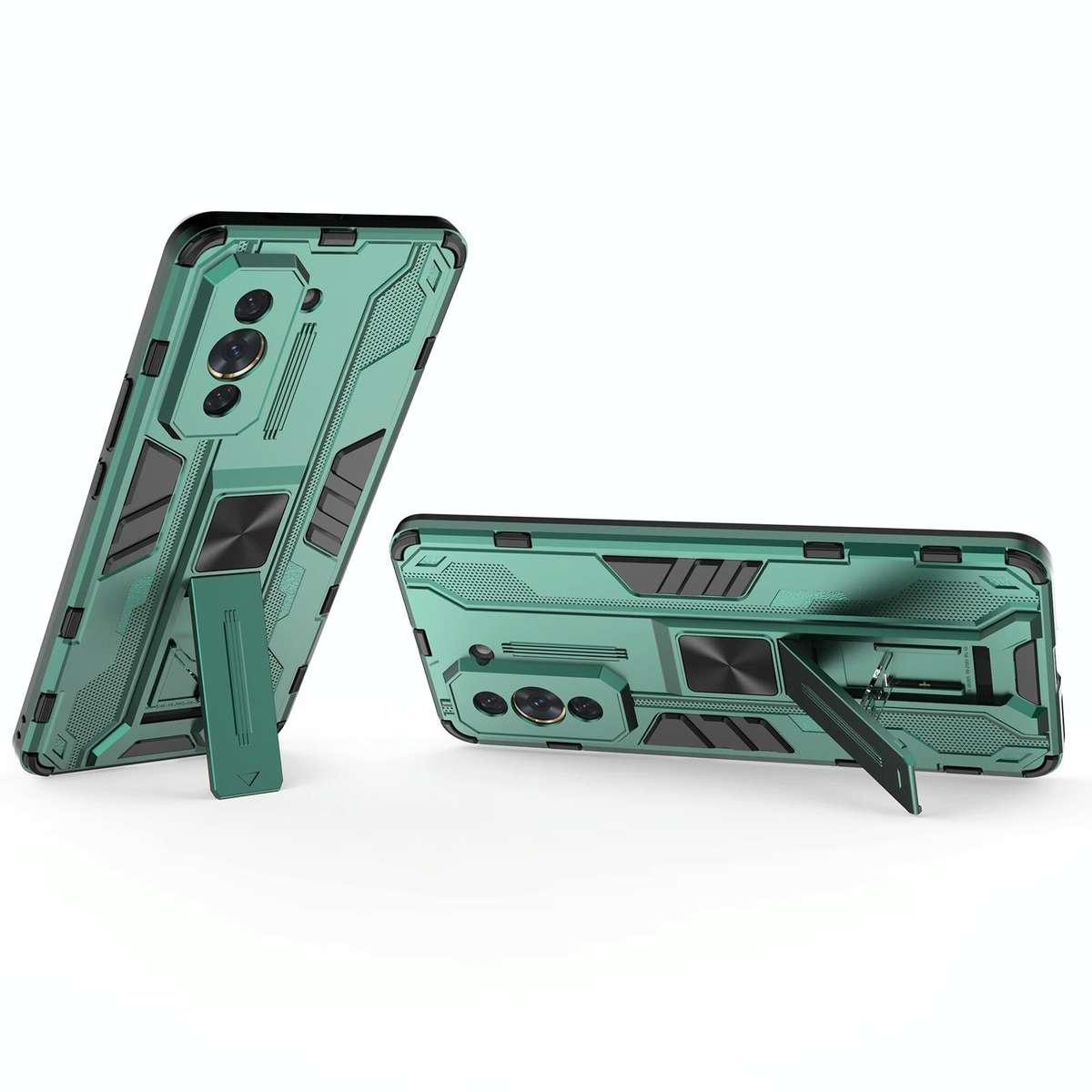 For Huawei Nova 10 Pro 4G Supersonic PC + TPU Shock-proof Protective Phone Case with Holder(Green)