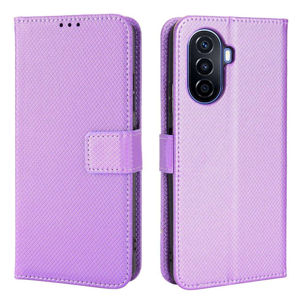 For Huawei nova Y70 / nova Y70 Plus Diamond Texture Leather Phone Case(Purple)