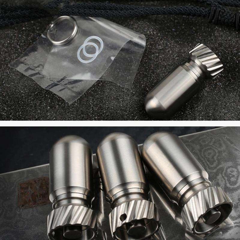 Portable Pure Titanium Mini Waterproof Warehouse Sealed Jar Pill Box, Color: Primary Color