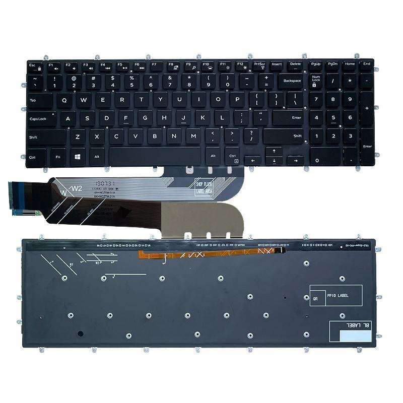 US Version Keyboard For Dell Inspiron 15-7566 5567 7567 5565 5570 7577 P65F(White with Backlight)