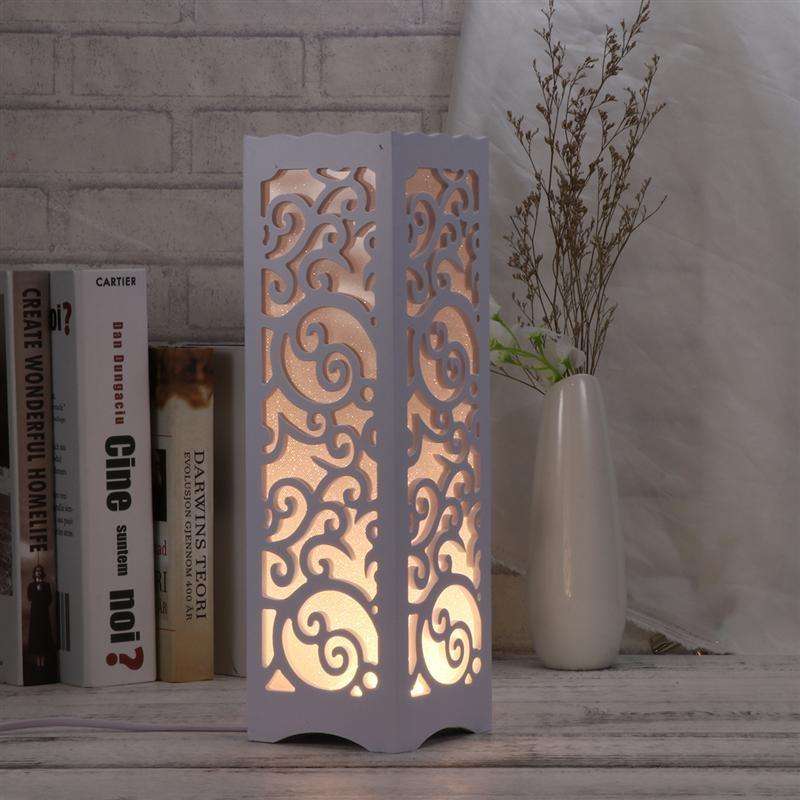 Simple Modern Hollow Carved Creative Energy-saving LED Night Light Bedroom Study Decorative Table...