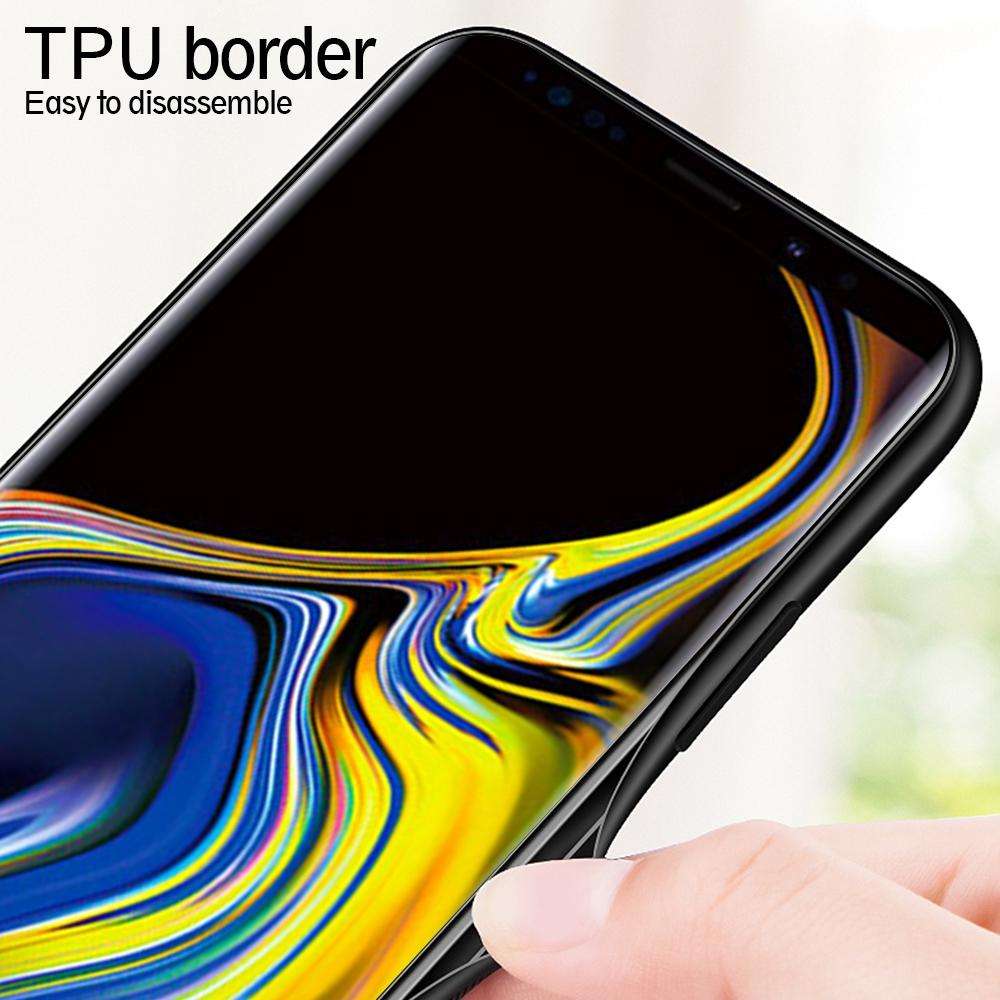 For Galaxy Note 9 Gradient Color Glass Case(Blue)