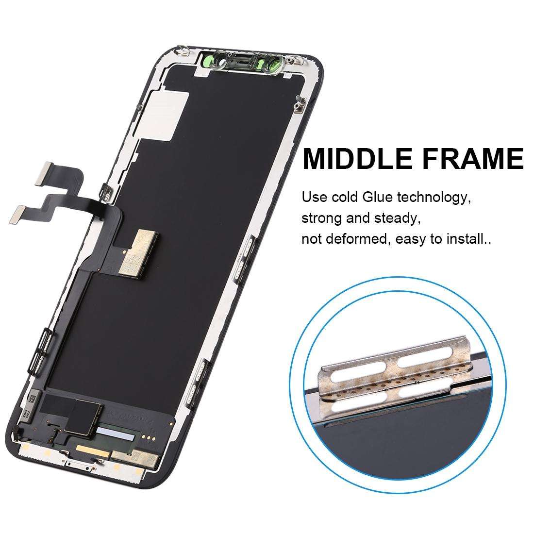 Soft OLED LCD Screen for iPhone X with Digitizer Full Assembly(Black)