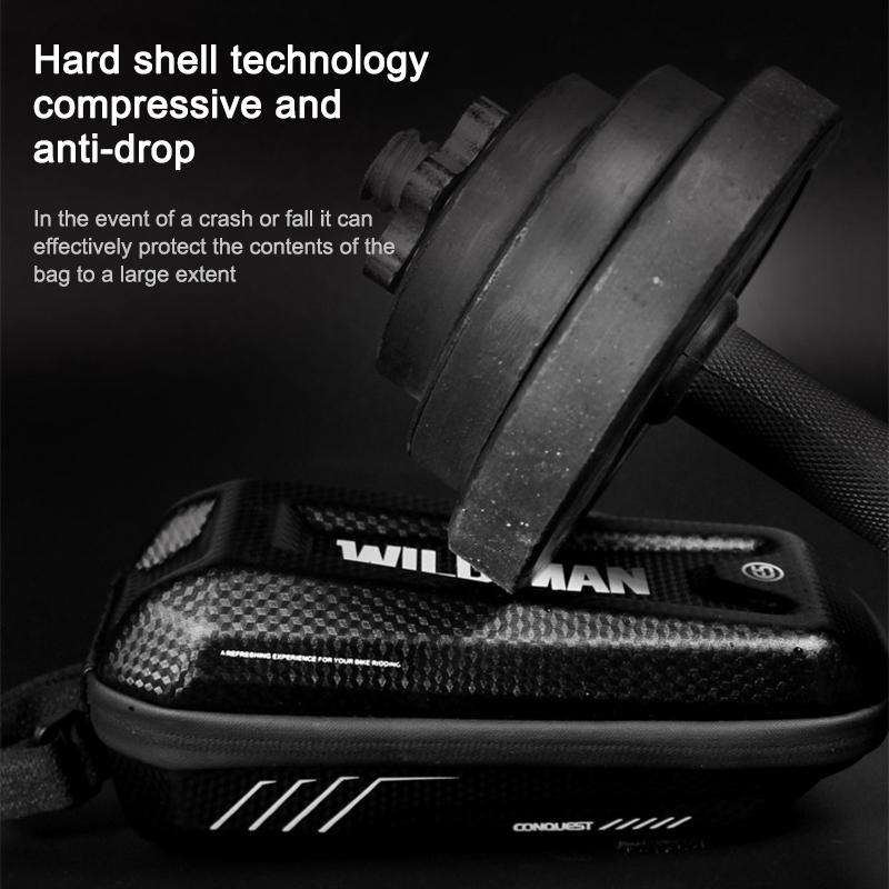 WILD MAN E5 Waterproof Front Bag MTB Large Capacity Bicycle Tube Bag Riding Accessories