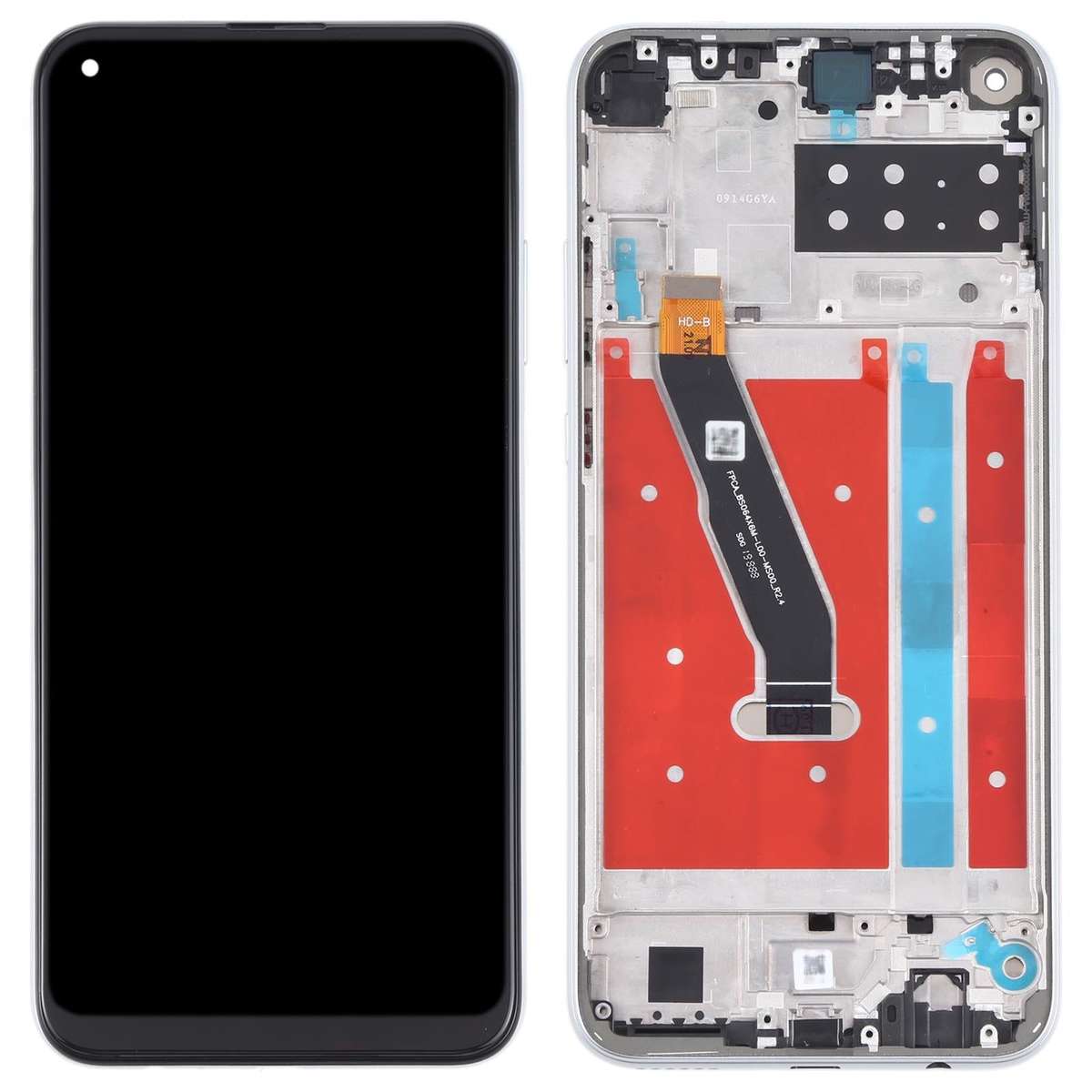 OEM LCD Screen for Honor Play 4T Digitizer Full Assembly With Frame(Silver)