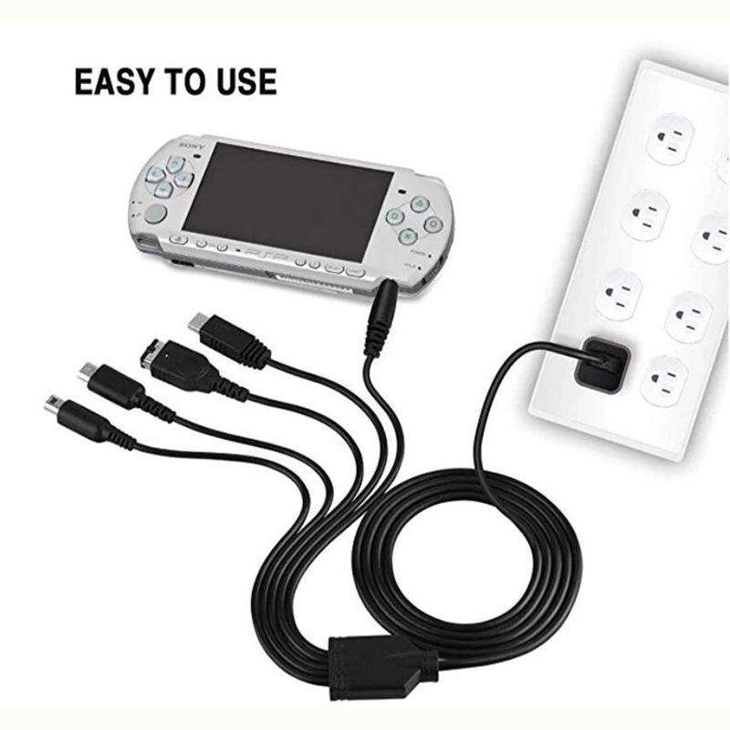 5-in-1 USB Charging Cable for Wii U / NEW 3DSXL / NEW 3DS / NDS LITE SP / PSP
