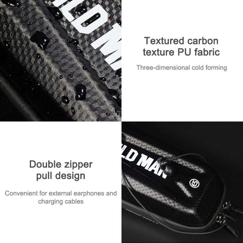 WILD MAN E5 Waterproof Front Bag MTB Large Capacity Bicycle Tube Bag Riding Accessories