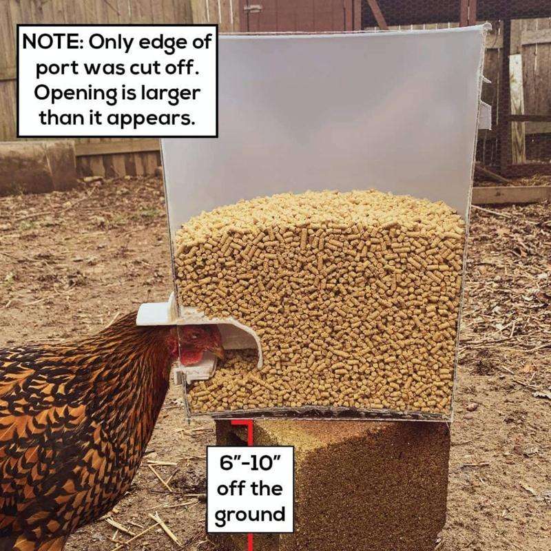 DIY Chicken Feeders Automatic Poultry Feeders Kit for Buckets, Barrels, Troughs, Spec: 4pcs/set O...