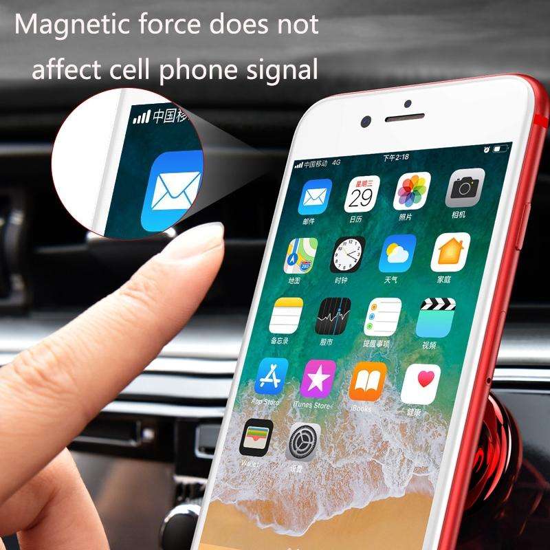 Multifunctional Magnetic Sticking Type Mobile Phone Car Holder(Black)