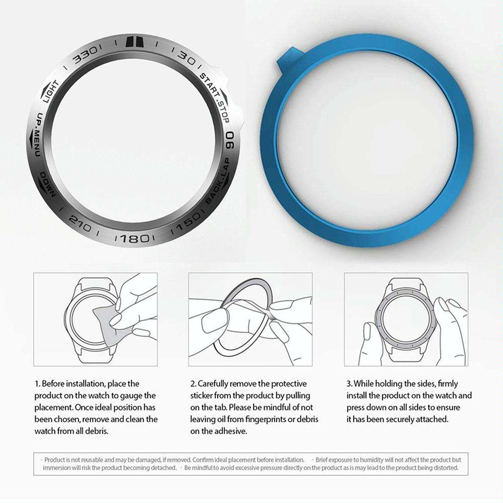 For Garmin Fenix 3/3 HR Smart Watch Steel Bezel Ring, B Version(Silver Ring Black Letter)