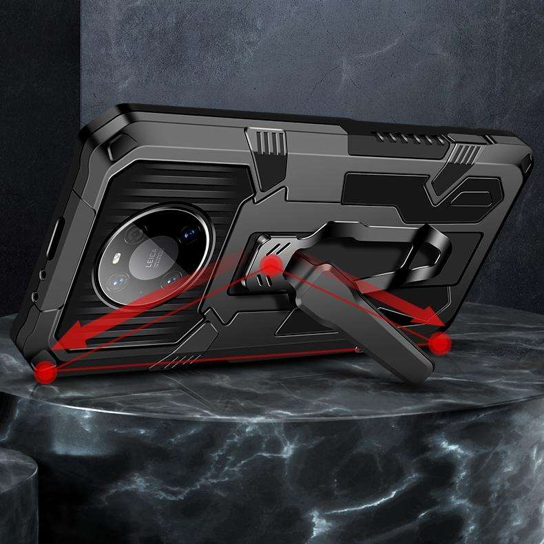 For Huawei Mate 40 Pro Machine Armor Warrior Shockproof PC + TPU Protective Case(Black)