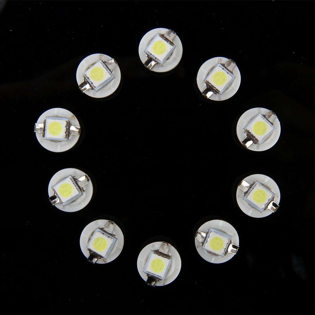 10 PCS 0.5W B8.5 Wedge Instrument Panel LED Light Dashboard Gauge Cluster Indicator Lamp Bulb (Wh...