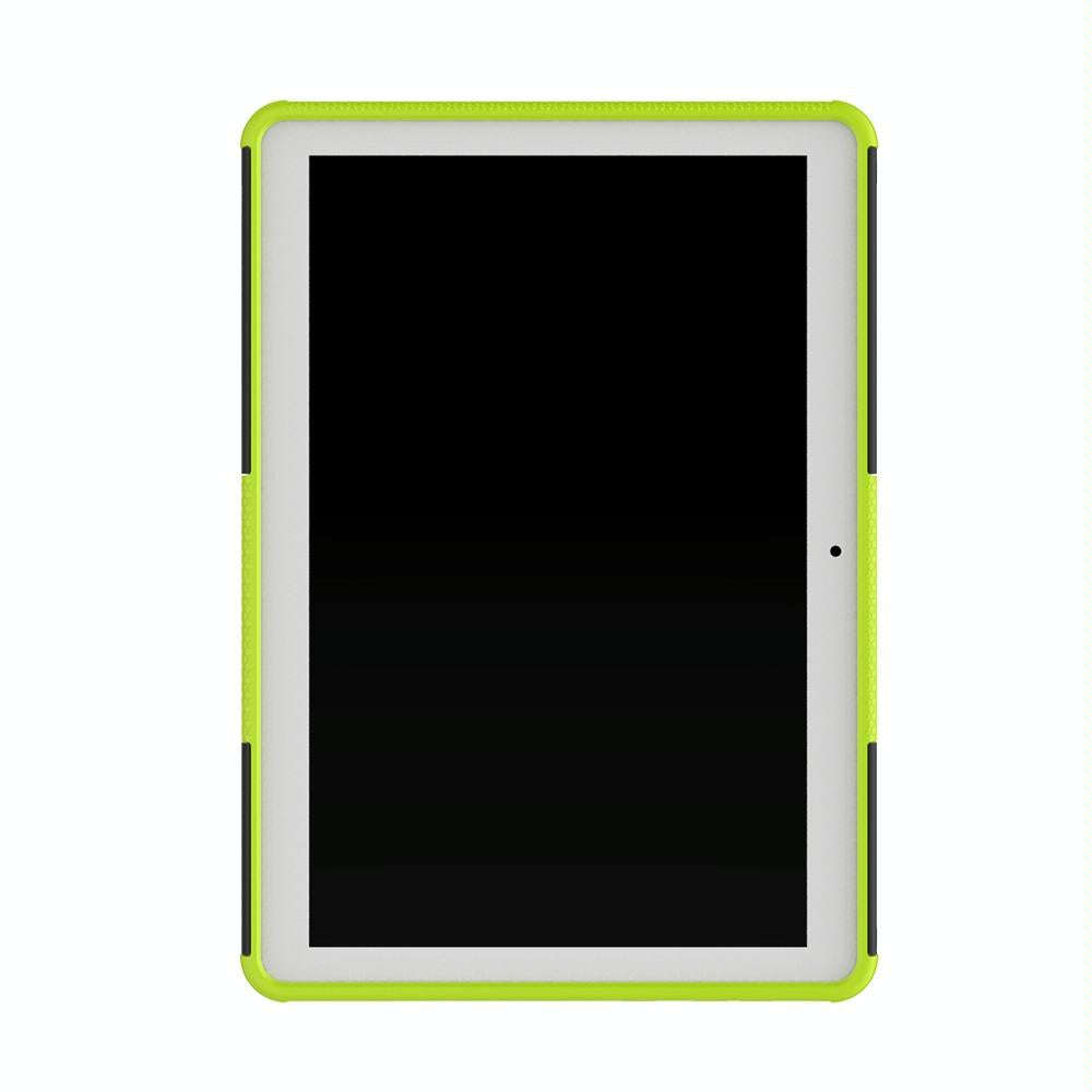 For Huawei MediaPad T3 10 Tire Texture Shockproof TPU+PC Protective Case with Holder(Green)