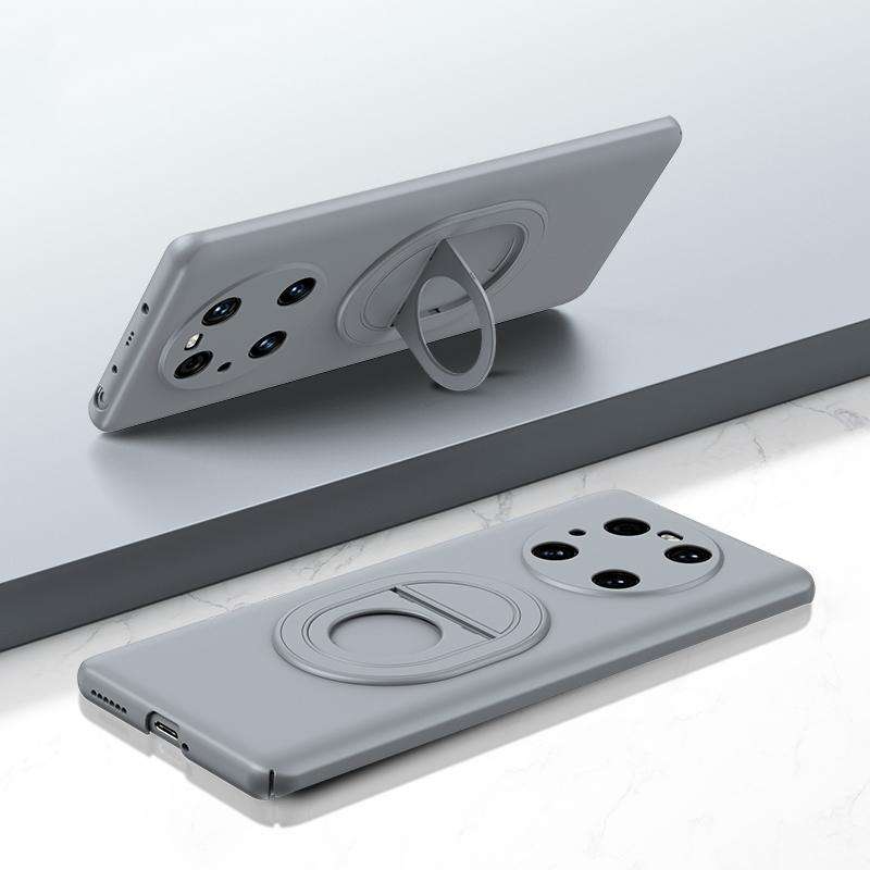 For Huawei Mate 40 Pro Magsafe Hidden Fold Holder Full Coverage Shockproof Phone Case(Grey)