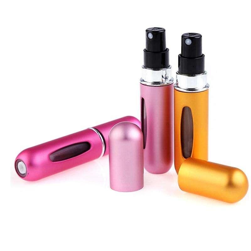 Portable Mini Aluminum Refillable Perfume Bottle Spray Empty Cosmetic Containers Atomizer, Capaci...