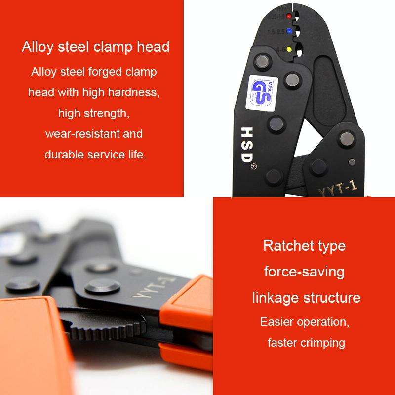 HSD YYT-1 Crimping Pliers Insulated Terminal Crimping Tools Crimping Clamps