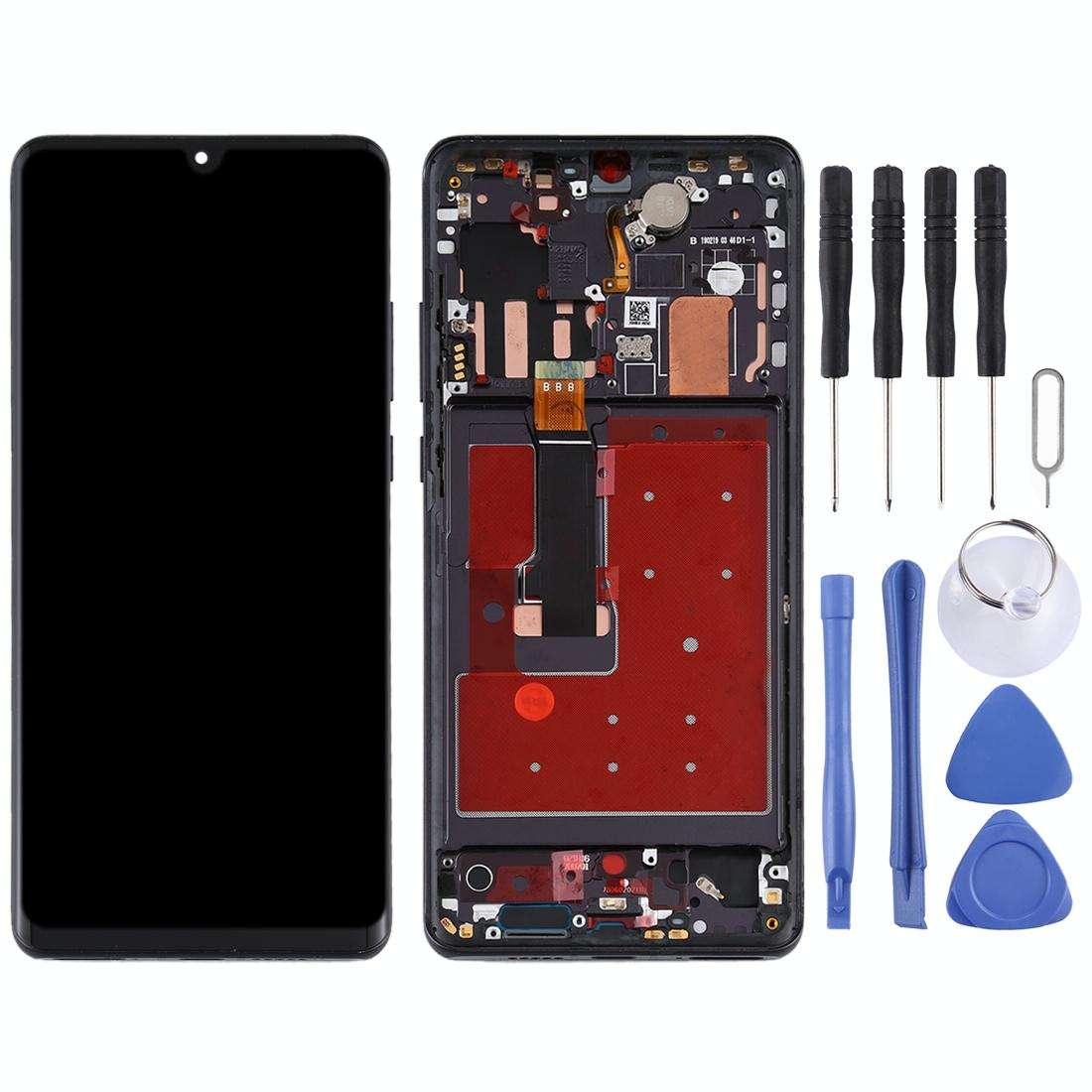 Original OLED LCD Screen for Huawei P30 Pro Digitizer Full Assembly with Frame(Black)