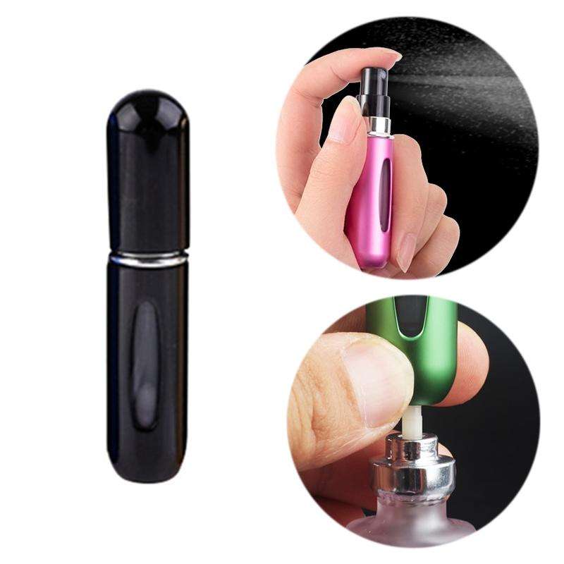 Portable Mini Aluminum Refillable Perfume Bottle Spray Empty Cosmetic Containers Atomizer, Capaci...