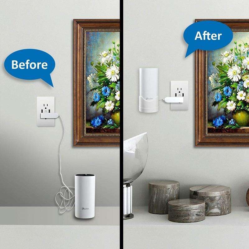 For TP-Link Deco M4/E4/P9/S7 Router Wall Mount Storage Bracket(White)