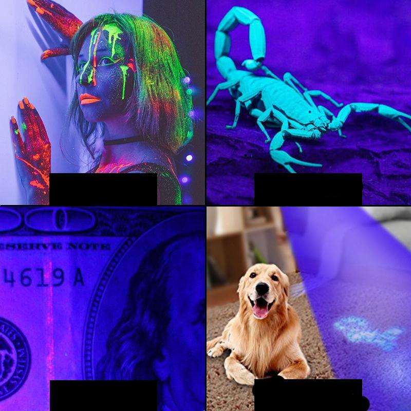 Purple Flashlight Scorpion Fluorescent Detection Lamp Money Detector Lamp Outdoor Lamp, Specifica...