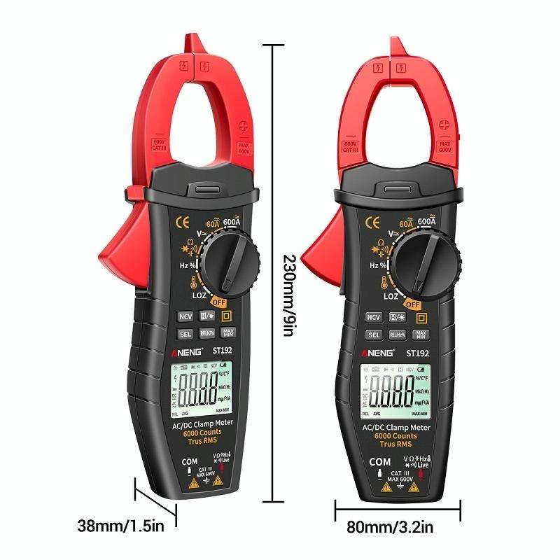 ANENG ST192 600A DC Current Multifunctional AC And DC Clamp Digital Meter