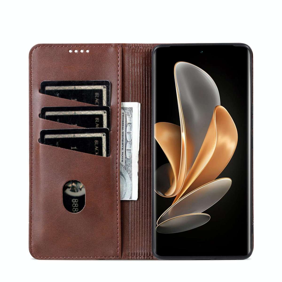 For Huawei Pura 70 Pro / 70 Pro+ AZNS Magnetic Calf Texture Flip Leather Phone Case(Dark Brown)