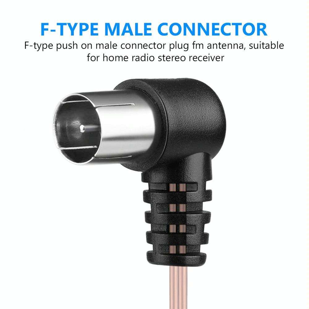 2m FM Dipole Antenna Female Plug Connector Stereo Audio Radio Receiver