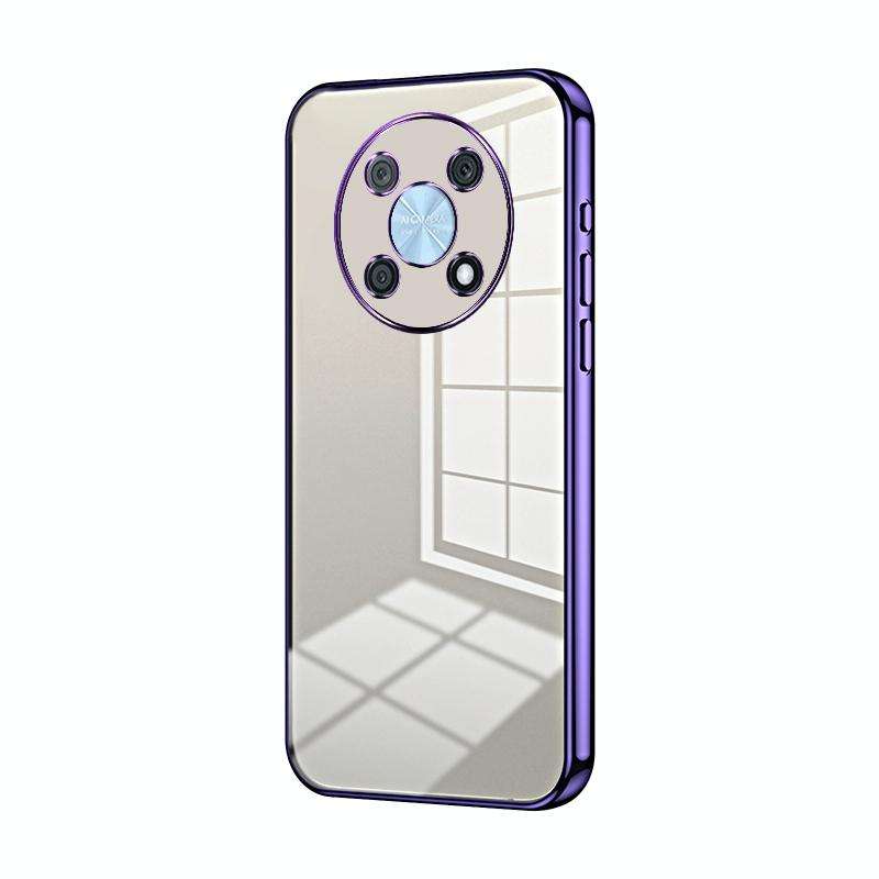 For Huawei nova Y90 / Enjoy 50 Pro Transparent Plating Fine Hole Phone Case(Purple)