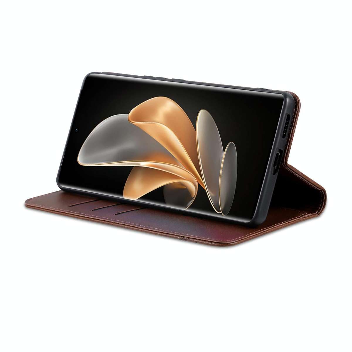 For Huawei Pura 70 Pro / 70 Pro+ AZNS Magnetic Calf Texture Flip Leather Phone Case(Dark Brown)