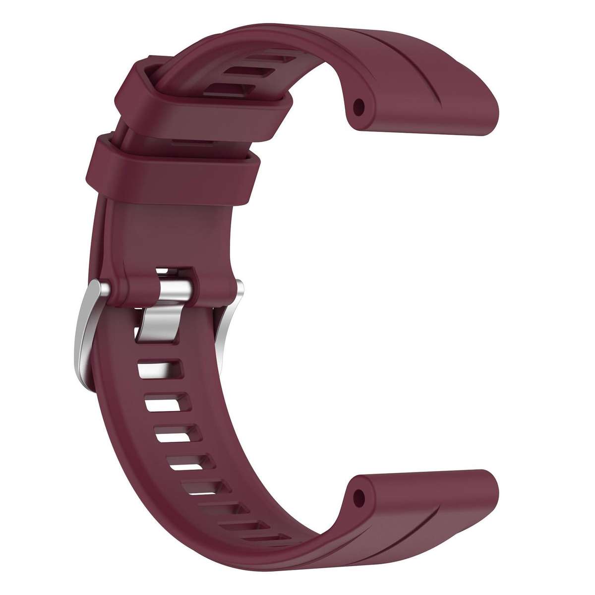 For Garmin Fenix 6 Pro GPS 22mm Solid Color Silicone Watch Band(Burgundy)