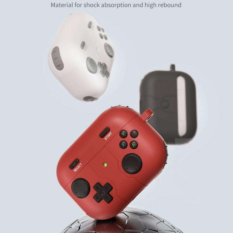 For Airpods Pro 2 Soft Shell Drop-proof Silicone Headphone Cover With Hook(White)