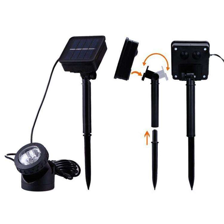 Two Heads LED Outdoor Waterproof Solar Underwater Spotlight Floodlight