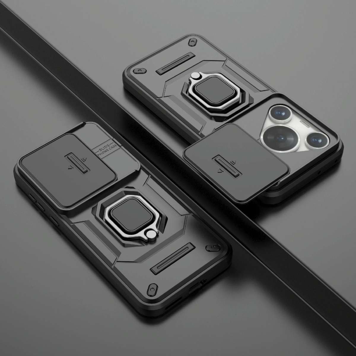 For Huawei Pura 70 Pro / Pura 70 Pro+ Sliding Camshield TPU + PC Shockproof Phone Case with Holde...