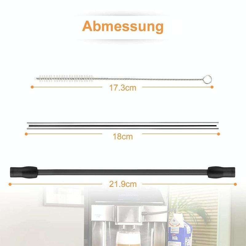 For Bosch VeroAroma / Siemens EQ.6 Series Coffee Machine Milk Pipe and Cleaning Brush Set(Dark Gray)