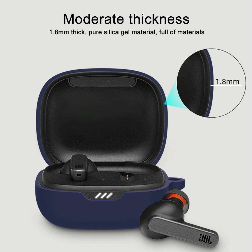 Silicone Wireless Earphone Protective Case Cover for JBL Wave 300TWS(Black)