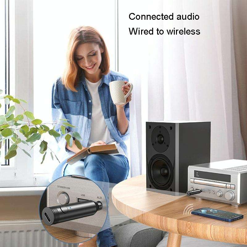 M416 Car Bluetooth Receiver Player Audio Receiver Adapter AUX Converter(Black)