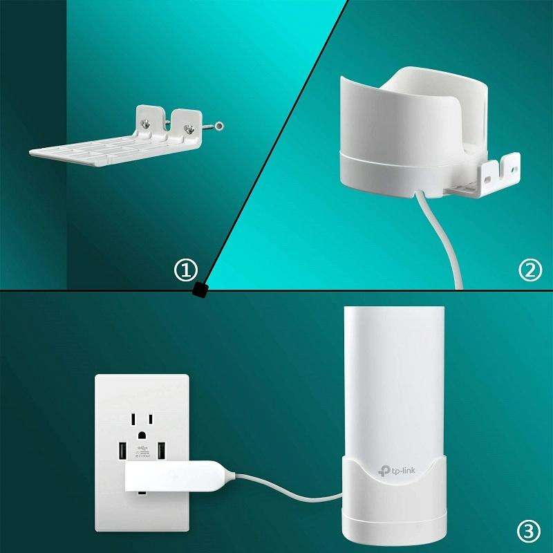 For TP-Link Deco M4/E4/P9/S7 Router Wall Mount Storage Bracket(White)