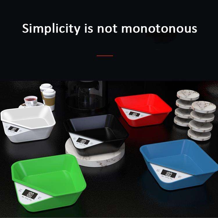 5kg/1g Kitchen Electronic Scale Coffee Scales Baking Food Scale Pallet Scale Pet Scale(Black Scal...