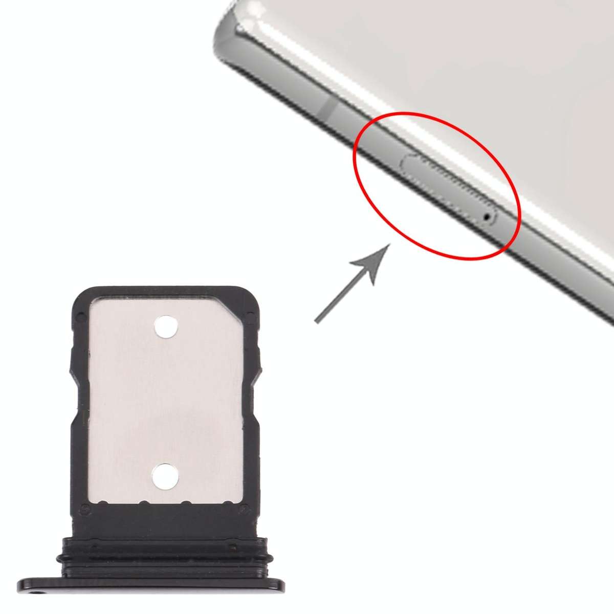 SIM Card Tray for Google Pixel 6 Pro (Black)