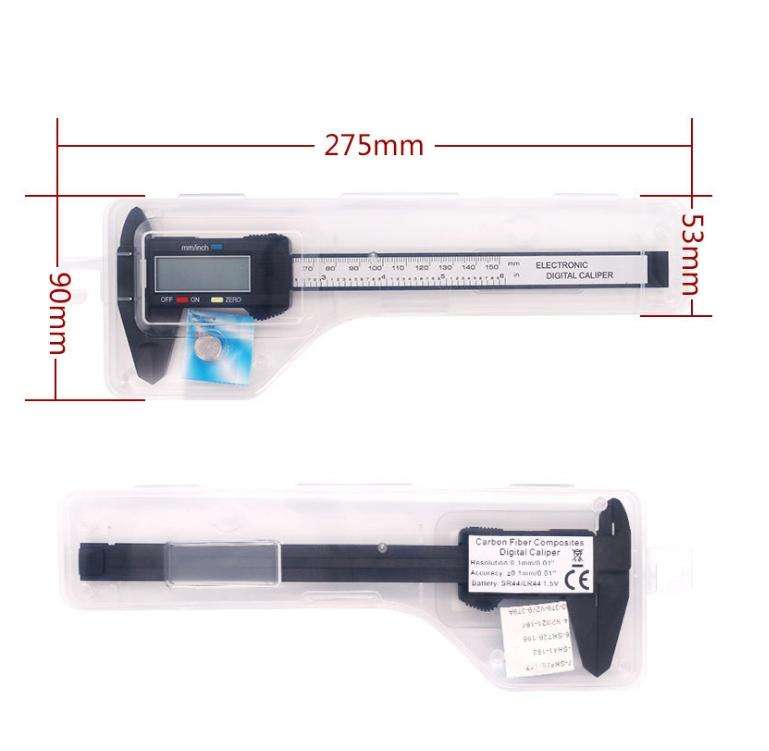 LCD Digital Vernier Caliper/Micrometer, Measure Range: 150 mm (6 inch)(Black)