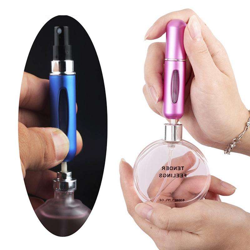 Portable Mini Aluminum Refillable Perfume Bottle Spray Empty Cosmetic Containers Atomizer, Capaci...