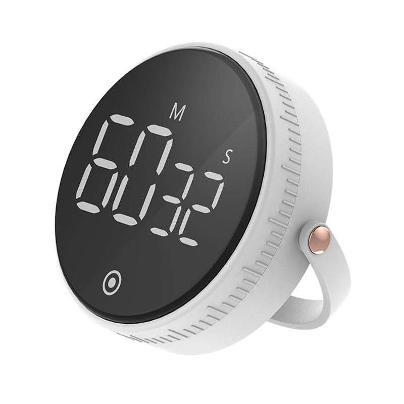 F1 Large Screen LED Electronic Rotating Kitchen Timer(White)